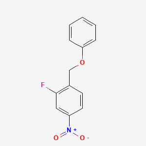molecular formula C13H10FNO3 B1442706 2-氟-4-硝基-1-苯氧甲基-苯 CAS No. 1160994-37-5