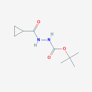 molecular formula C9H16N2O3 B1442707 叔丁基 2-(环丙烷羰基)肼基甲酸酯 CAS No. 851295-78-8