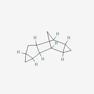 molecular formula C12H16 B14427079 Pentacyclo(6.3.1.0(2,7).0(3,5).0(9,11))dodecane CAS No. 82110-70-1