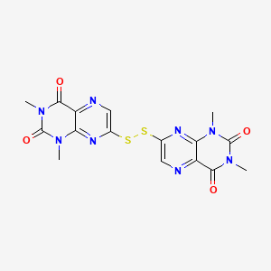 molecular formula C16H14N8O4S2 B14427092 7,7'-Disulfanediylbis(1,3-dimethylpteridine-2,4(1H,3H)-dione) CAS No. 79264-82-7