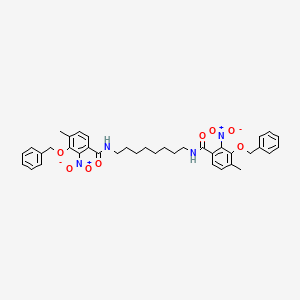 molecular formula C38H42N4O8 B14427103 N,N'-(Octane-1,8-diyl)bis(3-(benzyloxy)-4-methyl-2-nitrobenzamide) CAS No. 85513-26-4