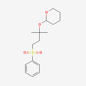 2H-Pyran, 2-[1,1-dimethyl-3-(phenylsulfonyl)propoxy]tetrahydro-