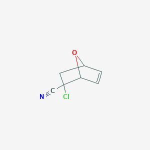 molecular formula C7H6ClNO B14427120 2-Chloro-7-oxabicyclo[2.2.1]hept-5-ene-2-carbonitrile CAS No. 84752-04-5