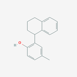 molecular formula C17H18O B14427135 4-Methyl-2-(1,2,3,4-tetrahydronaphthalen-1-yl)phenol CAS No. 80355-66-4