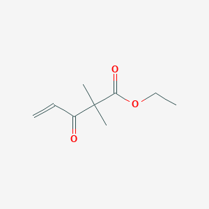 molecular formula C9H14O3 B14427203 4-Pentenoic acid, 2,2-dimethyl-3-oxo-, ethyl ester CAS No. 79314-67-3