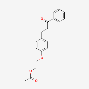 2-[4-(3-Oxo-3-phenylpropyl)phenoxy]ethyl acetate