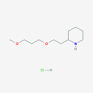 molecular formula C11H24ClNO2 B1442721 3-Methoxypropyl 2-(2-piperidinyl)ethyl ether hydrochloride CAS No. 1220018-30-3