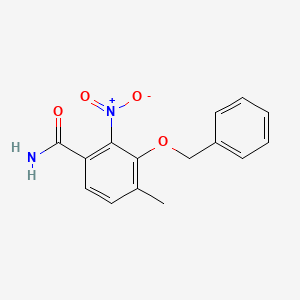 molecular formula C15H14N2O4 B14427230 3-(Benzyloxy)-4-methyl-2-nitrobenzamide CAS No. 85513-22-0