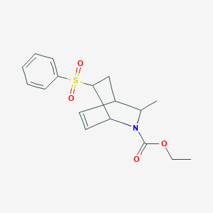 Ethyl 6-(benzenesulfonyl)-8-methyl-7-azabicyclo[2.2.2]oct-2-ene-7-carboxylate