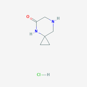 molecular formula C6H11ClN2O B1442725 4,7-二氮杂螺[2.5]辛烷-5-酮盐酸盐 CAS No. 1199794-52-9