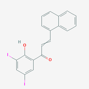 1-(2-Hydroxy-3,5-diiodophenyl)-3-(naphthalen-1-yl)prop-2-en-1-one