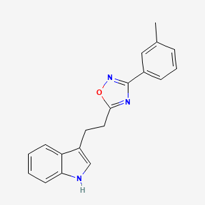 molecular formula C19H17N3O B14427283 3-{2-[3-(3-Methylphenyl)-1,2,4-oxadiazol-5-yl]ethyl}-1H-indole CAS No. 82076-07-1