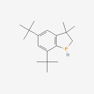 molecular formula C18H29P B14427314 5,7-Di-tert-butyl-3,3-dimethyl-2,3-dihydro-1H-phosphindole CAS No. 86120-28-7