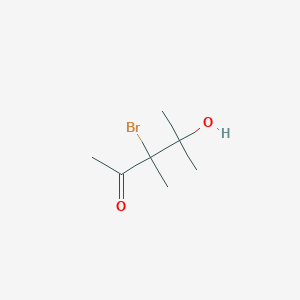 molecular formula C7H13BrO2 B14427329 3-Bromo-4-hydroxy-3,4-dimethylpentan-2-one CAS No. 80345-23-9