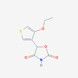 molecular formula C9H9NO4S B14427357 5-(4-Ethoxythiophen-3-yl)-1,3-oxazolidine-2,4-dione CAS No. 82069-81-6