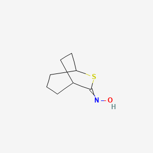 molecular formula C8H13NOS B14427359 N-6-Thiabicyclo[3.2.2]nonan-7-ylidenehydroxylamine CAS No. 83369-33-9