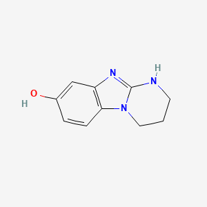 molecular formula C10H11N3O B14427373 Pyrimido(1,2-a)benzimidazol-8-ol, 1,2,3,4-tetrahydro- CAS No. 79514-72-0