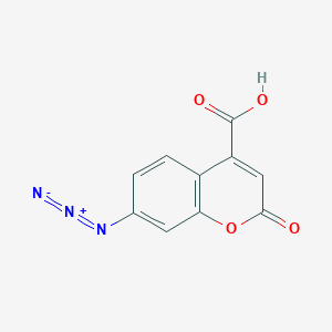 molecular formula C10H5N3O4 B14427379 7-Azido-2-oxo-2H-1-benzopyran-4-carboxylic acid CAS No. 85157-18-2