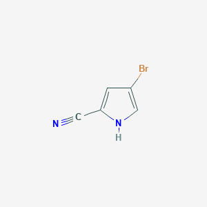 molecular formula C5H3BrN2 B1442739 4-溴-1H-吡咯-2-腈 CAS No. 1221435-18-2
