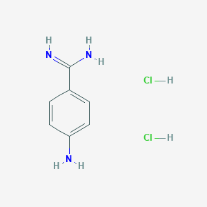 molecular formula C7H11Cl2N3 B144274 4-Aminobenzamidine dihydrochloride CAS No. 2498-50-2