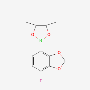 molecular formula C13H16BFO4 B1442740 2-(7-氟-2H-1,3-苯并二氧杂环-4-基)-4,4,5,5-四甲基-1,3,2-二氧杂硼烷 CAS No. 1684427-19-7