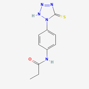 N-[4-(5-Sulfanylidene-2,5-dihydro-1H-tetrazol-1-yl)phenyl]propanamide