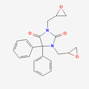 molecular formula C21H20N2O4 B14427405 1,3-Bis[(oxiran-2-yl)methyl]-5,5-diphenylimidazolidine-2,4-dione CAS No. 79413-03-9