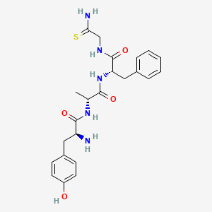 molecular formula C23H29N5O4S B14427406 L-Tyrosyl-D-alanyl-N-(2-amino-2-sulfanylideneethyl)-L-phenylalaninamide CAS No. 82793-58-6