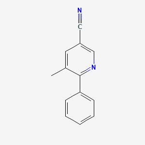 molecular formula C13H10N2 B14427413 5-Methyl-6-phenylpyridine-3-carbonitrile CAS No. 84596-48-5