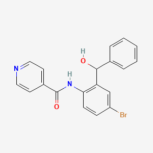 N-{4-Bromo-2-[hydroxy(phenyl)methyl]phenyl}pyridine-4-carboxamide