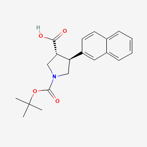molecular formula C20H23NO4 B1442745 (3R,4S)-1-(叔丁氧羰基)-4-(萘-2-基)吡咯烷-3-羧酸 CAS No. 959583-04-1