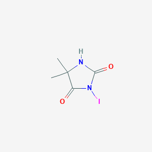 molecular formula C5H7IN2O2 B14427456 3-Iodo-5,5-dimethylimidazolidine-2,4-dione CAS No. 85297-53-6