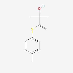 molecular formula C12H16OS B14427467 2-Methyl-3-[(4-methylphenyl)sulfanyl]but-3-en-2-ol CAS No. 82782-26-1