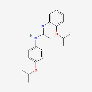 molecular formula C20H26N2O2 B14427488 N'-(2-propan-2-yloxyphenyl)-N-(4-propan-2-yloxyphenyl)ethanimidamide CAS No. 84308-86-1