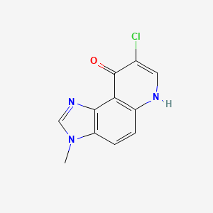 molecular formula C11H8ClN3O B14427495 8-Chloro-3-methyl-3,6-dihydro-9H-imidazo[4,5-f]quinolin-9-one CAS No. 82723-58-8