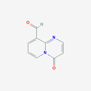 molecular formula C9H6N2O2 B1442750 4-oxo-4H-pirido[1,2-a]pirimidina-9-carbaldehído CAS No. 1353878-06-4