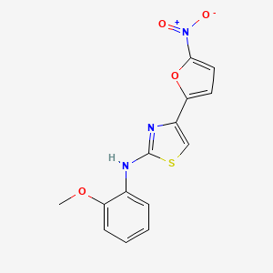 molecular formula C14H11N3O4S B14427512 N-(2-methoxyphenyl)-4-(5-nitrofuran-2-yl)-1,3-thiazol-2-amine CAS No. 79571-44-1