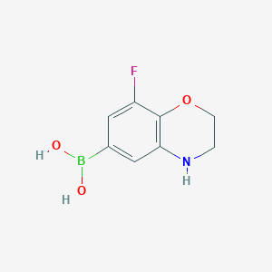 molecular formula C8H9BFNO3 B1442754 8-フルオロ-2,3-ジヒドロ-1,4-ベンゾキサジン-6-ボロン酸 CAS No. 1701449-28-6