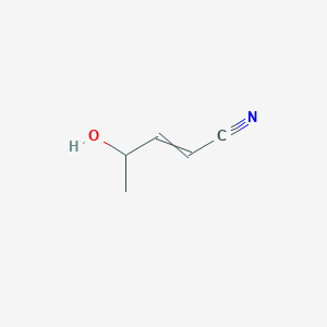 molecular formula C5H7NO B14427575 4-Hydroxypent-2-enenitrile CAS No. 83144-19-8