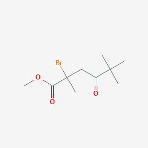 molecular formula C10H17BrO3 B14427580 Methyl 2-bromo-2,5,5-trimethyl-4-oxohexanoate CAS No. 82884-44-4