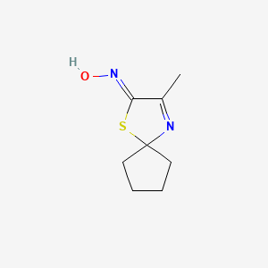 molecular formula C8H12N2OS B14427581 (NZ)-N-(3-methyl-1-thia-4-azaspiro[4.4]non-3-en-2-ylidene)hydroxylamine 