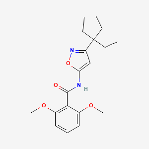 molecular formula C19H26N2O4 B14427584 N-[3-(3-Ethylpentan-3-yl)-1,2-oxazol-5-yl]-2,6-dimethoxybenzamide CAS No. 82558-64-3