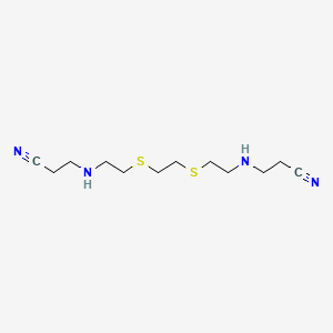 molecular formula C12H22N4S2 B14427585 7,10-Dithia-4,13-diazahexadecane-1,16-dinitrile CAS No. 80348-19-2