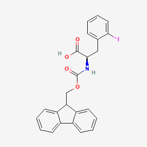molecular formula C24H20INO4 B1442760 (R)-2-((((9H-Fluoren-9-yl)methoxy)carbonyl)amino)-3-(2-iodophenyl)propanoic acid CAS No. 478183-65-2