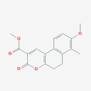 Methyl 8-methoxy-7-methyl-3-oxo-5,6-dihydrobenzo[f]chromene-2-carboxylate