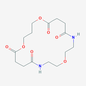 molecular formula C15H24N2O7 B14427628 1,9,13-Trioxa-4,18-diazacycloicosane-5,8,14,17-tetrone CAS No. 79688-15-6