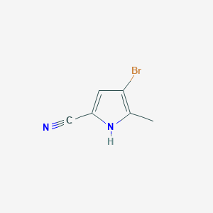 molecular formula C6H5BrN2 B1442763 4-溴-5-甲基-1H-吡咯-2-腈 CAS No. 1350521-56-0