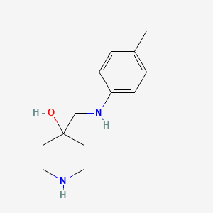 molecular formula C14H22N2O B1442765 4-{[(3,4-二甲苯基)氨基]甲基}哌啶-4-醇 CAS No. 1353878-30-4