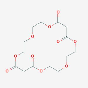 molecular formula C14H20O10 B14427651 1,4,7,11,14,17-Hexaoxacycloicosane-8,10,18,20-tetrone CAS No. 79644-44-3