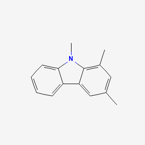 molecular formula C15H15N B14427663 1,3,9-Trimethyl-9H-carbazole CAS No. 82757-41-3